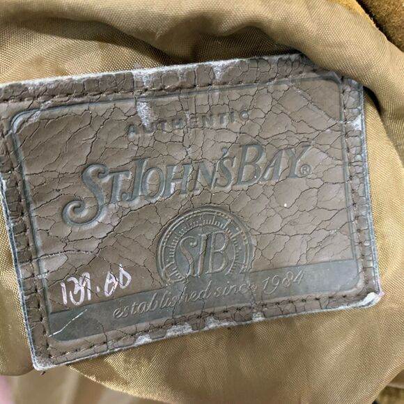 Vintage St. Johns Bay Washable Suede Jacket Blazer Womens MEDIUM Olive Green - Picture 3 of 13